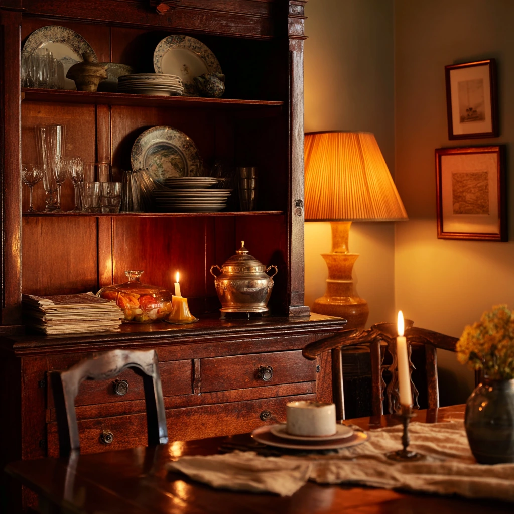 Moody Evening Hutch Lighting for Quiet Dinner Nights