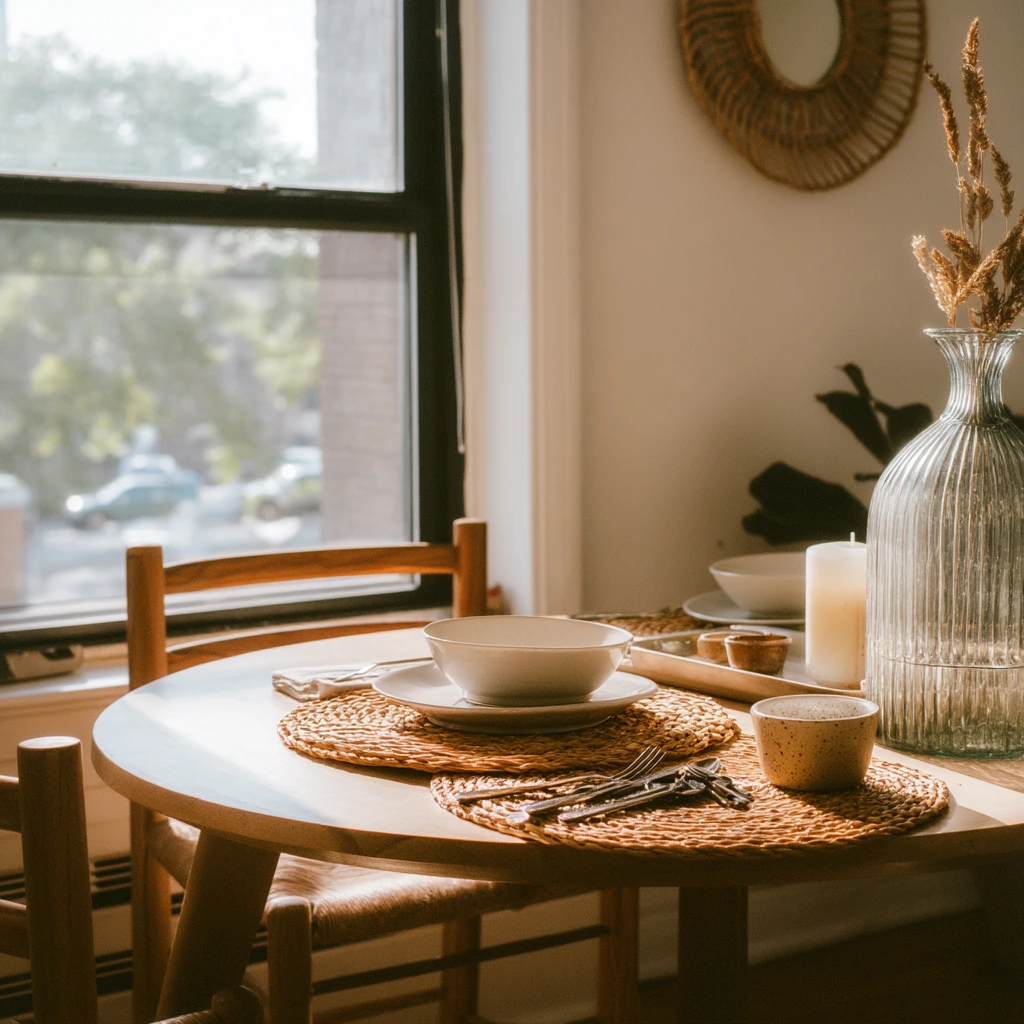 Renter-Friendly Minimal Dining Decor