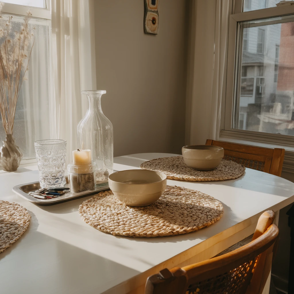Renter-Friendly Minimal Dining Decor