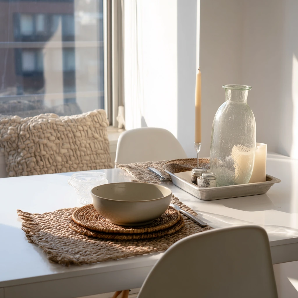 Renter-Friendly Minimal Dining Decor
