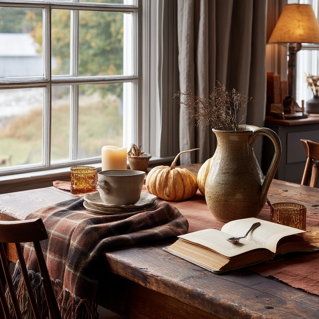 Seasonal Fall Table with Warm Layers