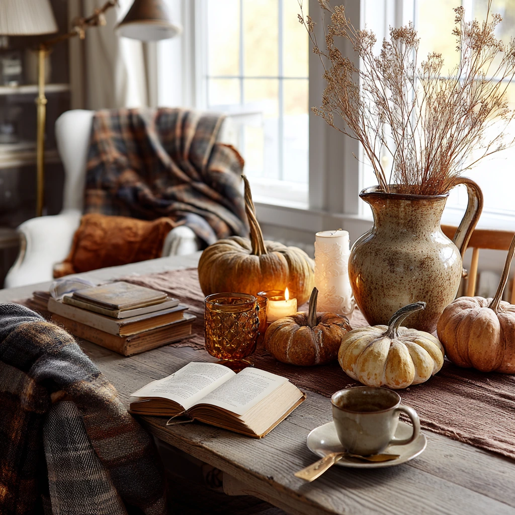 Seasonal Fall Table with Warm Layers