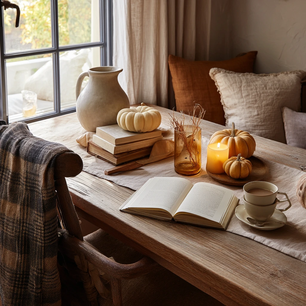Seasonal Fall Table with Warm Layers
