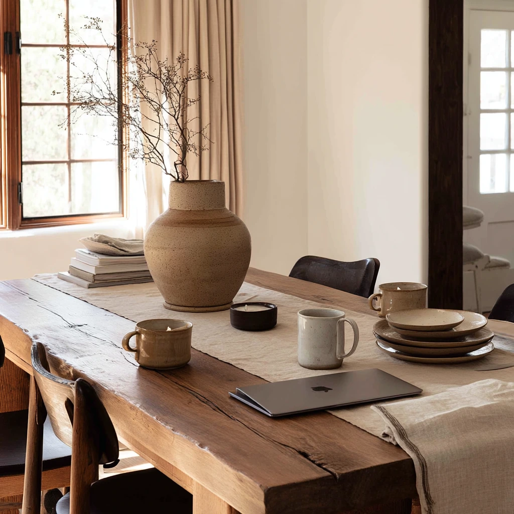 Modern Rustic Table with Everyday Texture