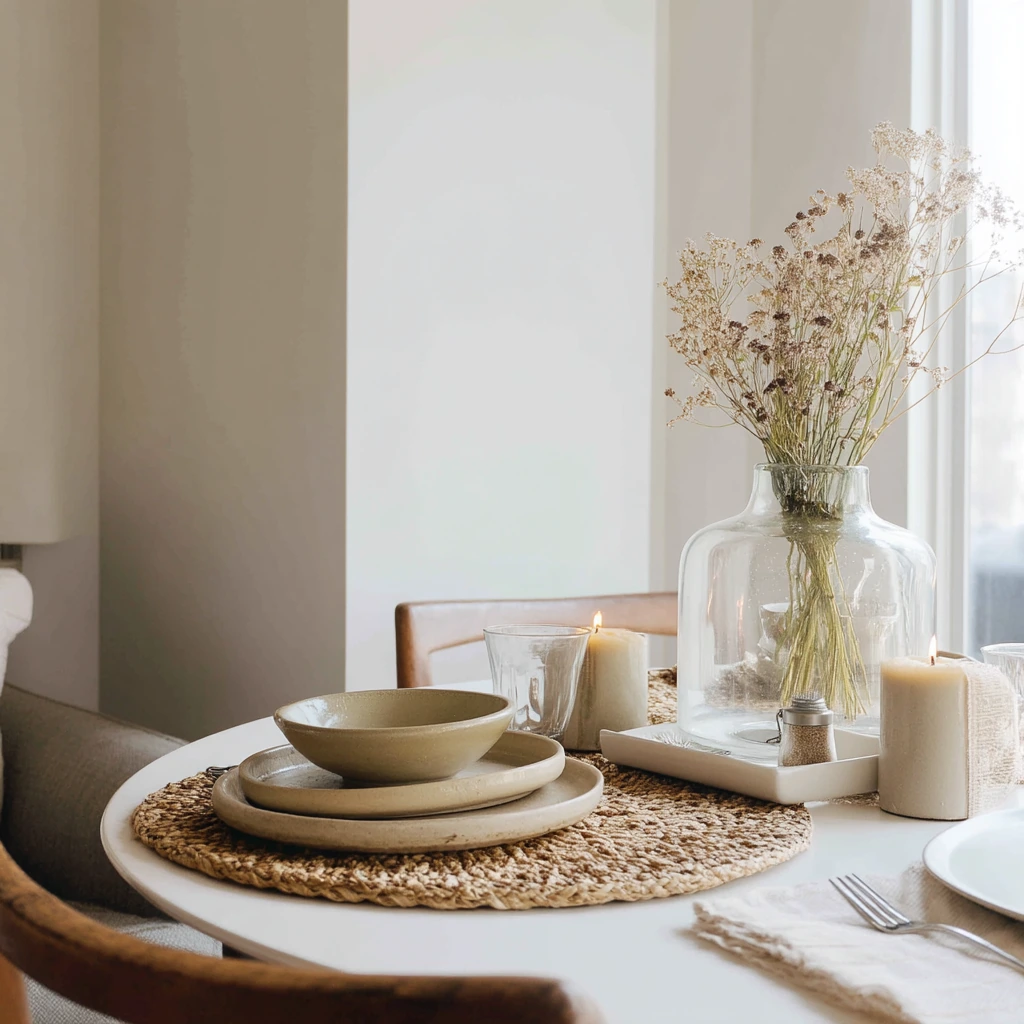Renter-Friendly Minimal Dining Decor