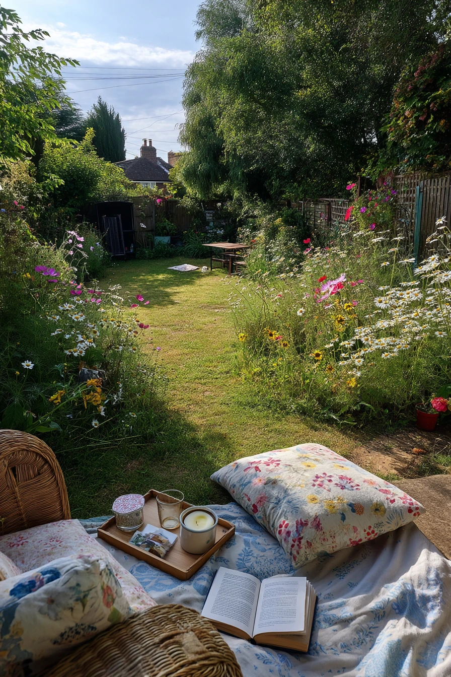 Wildflower Meadow Lawn for Weekend Hosting