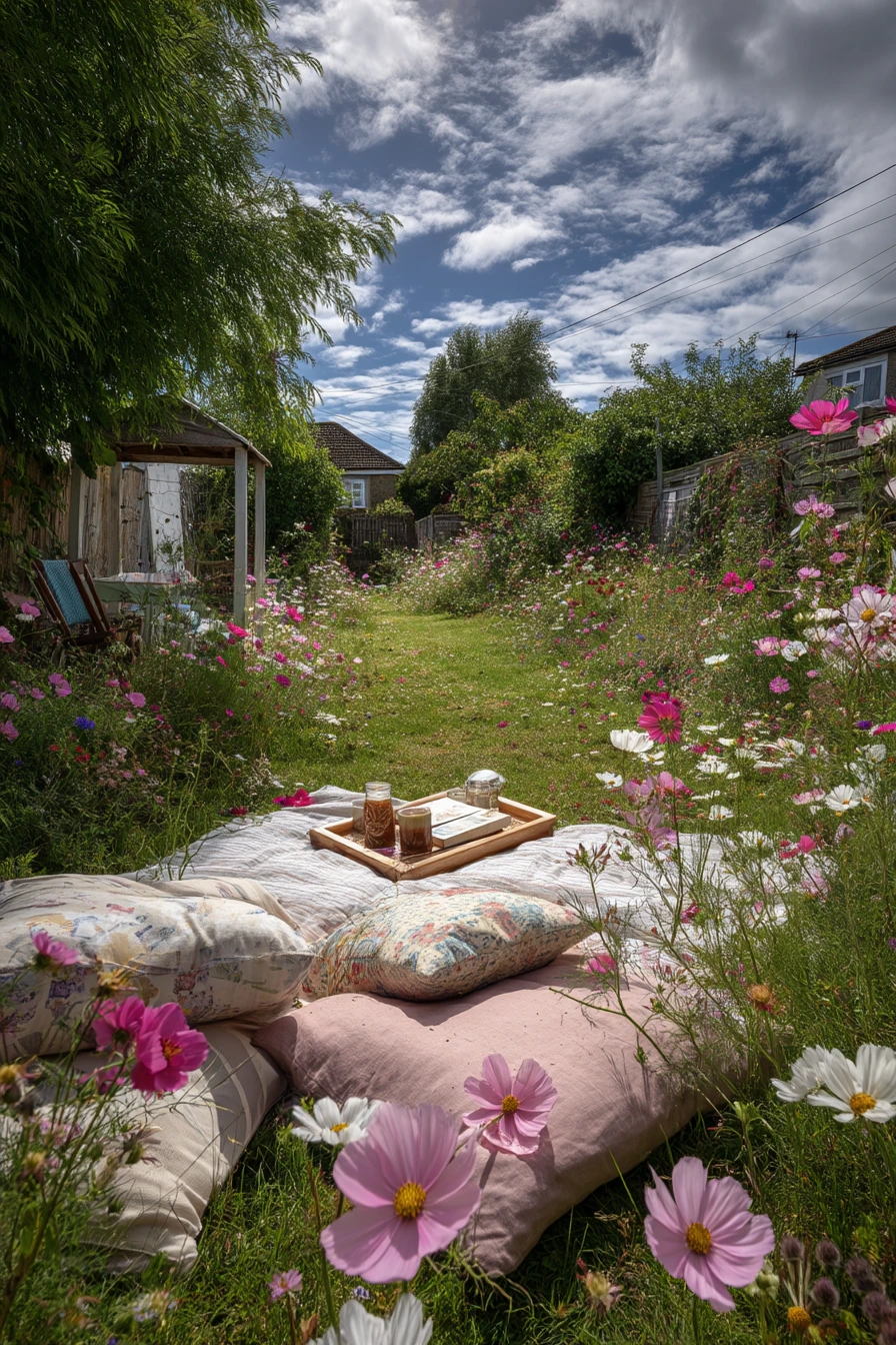 Wildflower Meadow Lawn for Weekend Hosting