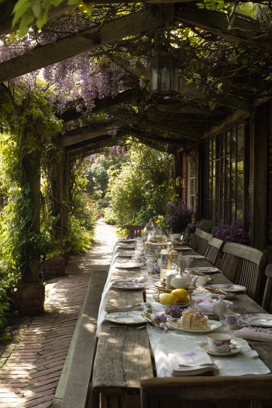 Tea-Time Pergola with Climbers