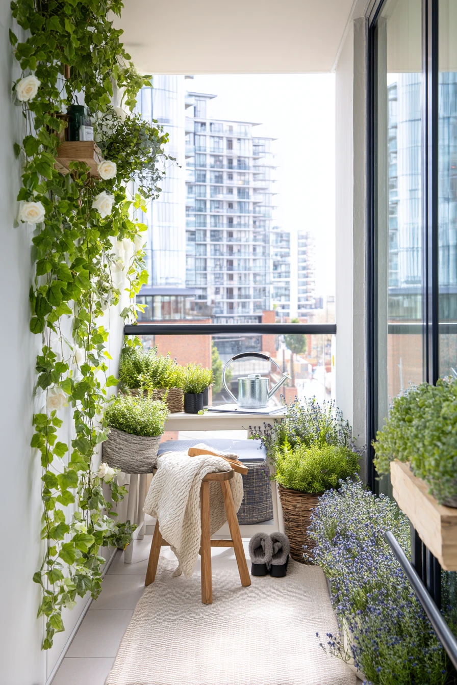 Small Balcony English Garden Escape