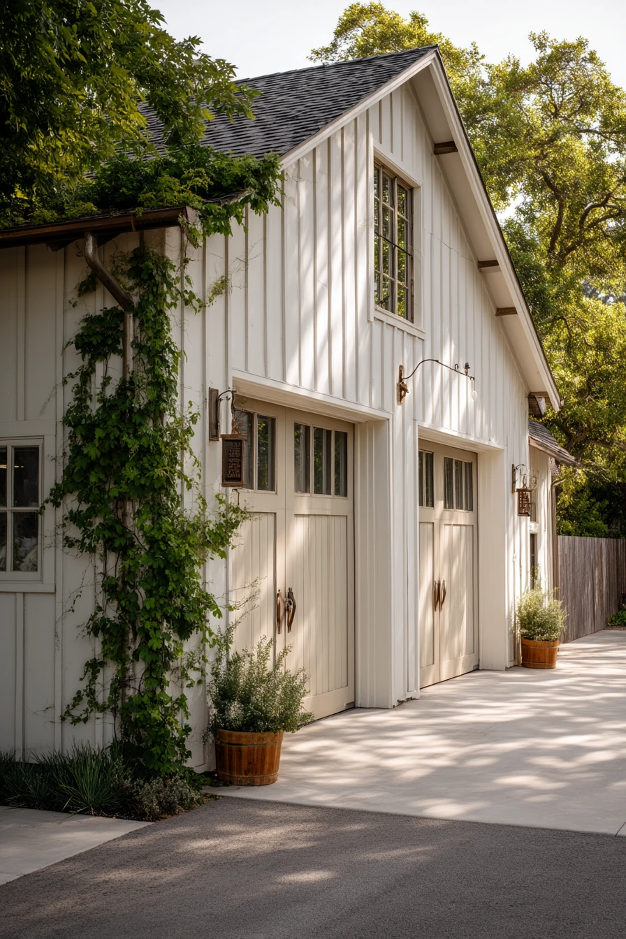 Farmhouse Garage Trim with Everyday Life