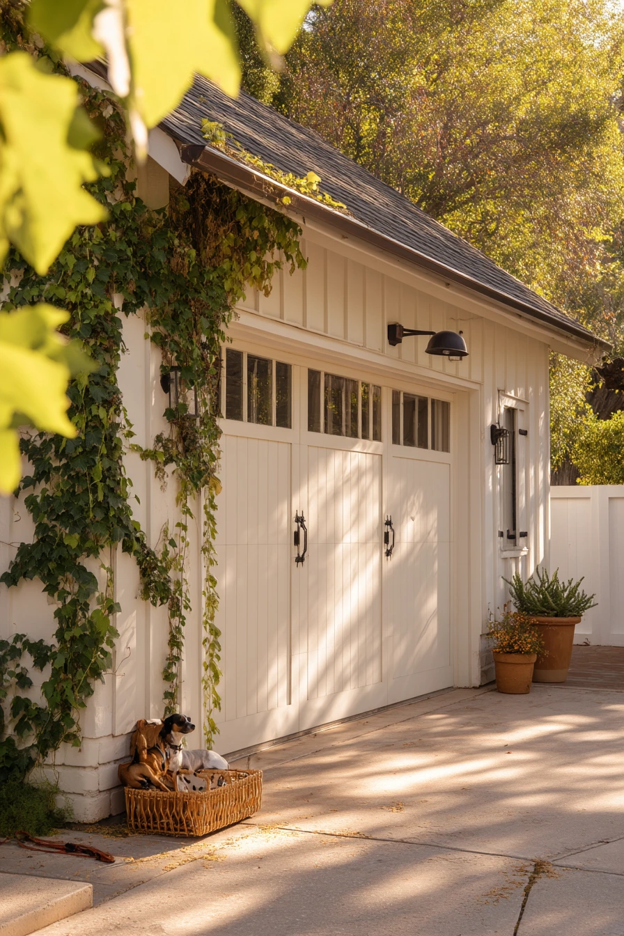Farmhouse Garage Trim with Everyday Life