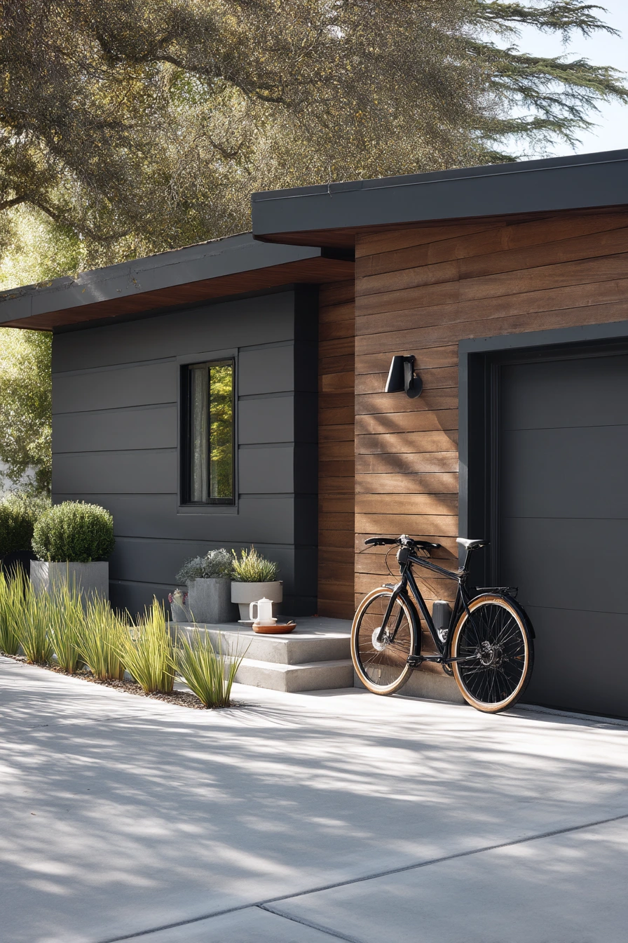 Modern Gray Home with Minimal Trim Detail
