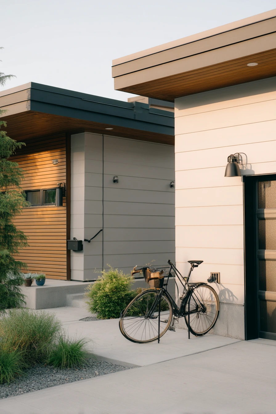 Modern Gray Home with Minimal Trim Detail