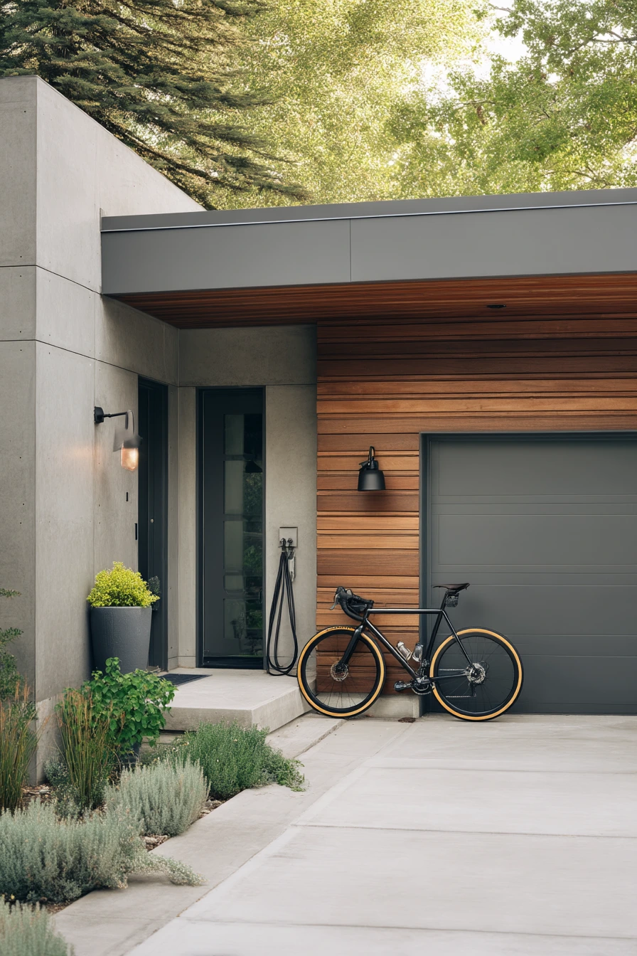 Modern Gray Home with Minimal Trim Detail