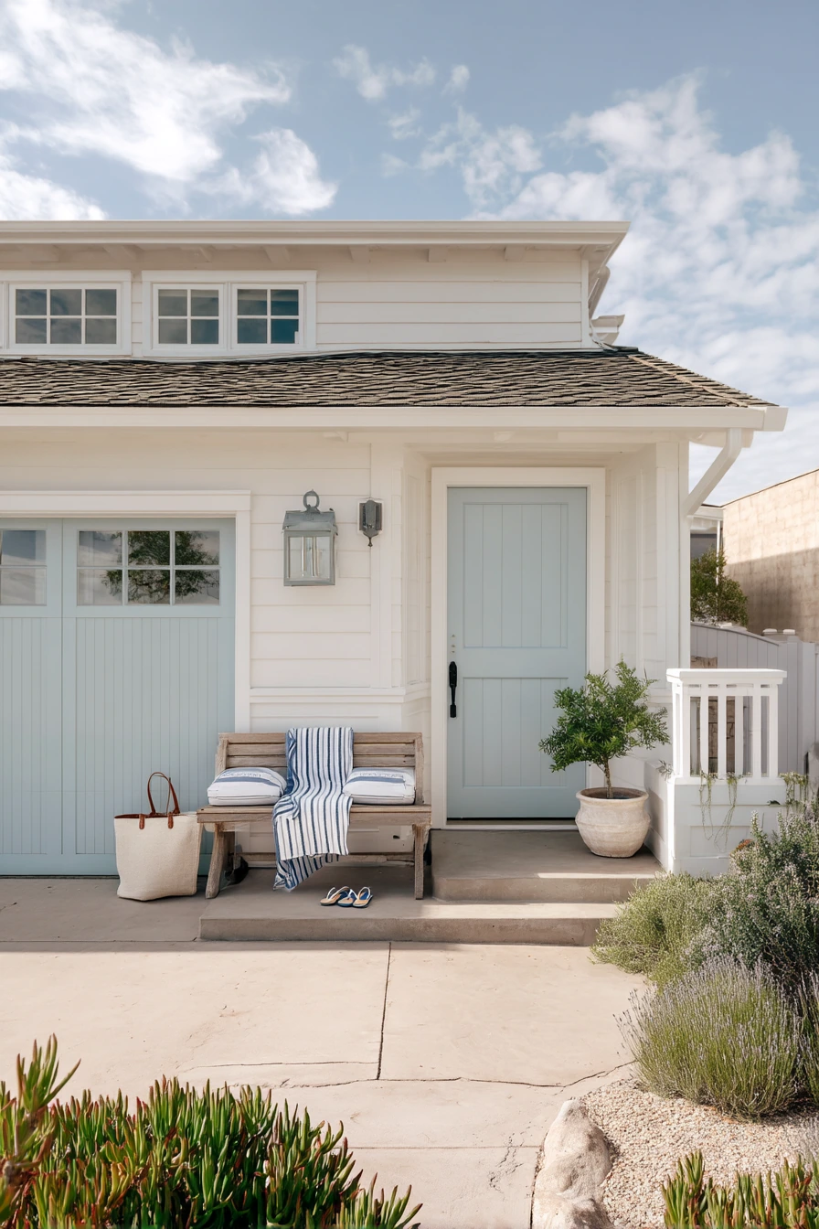 Coastal Garage Trim with Breezy Neutrals
