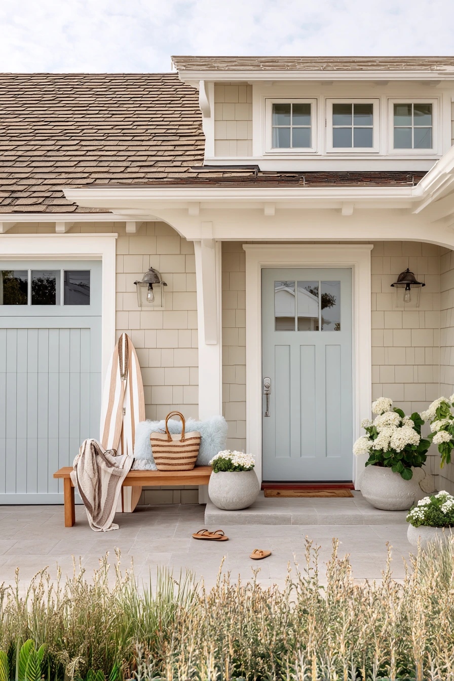 Coastal Garage Trim with Breezy Neutrals