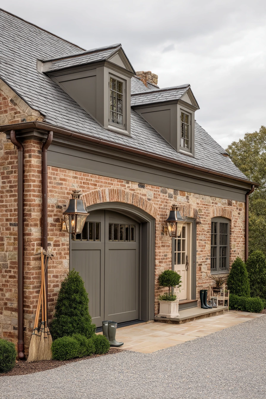 Brick Home with Painted Trim Contrast