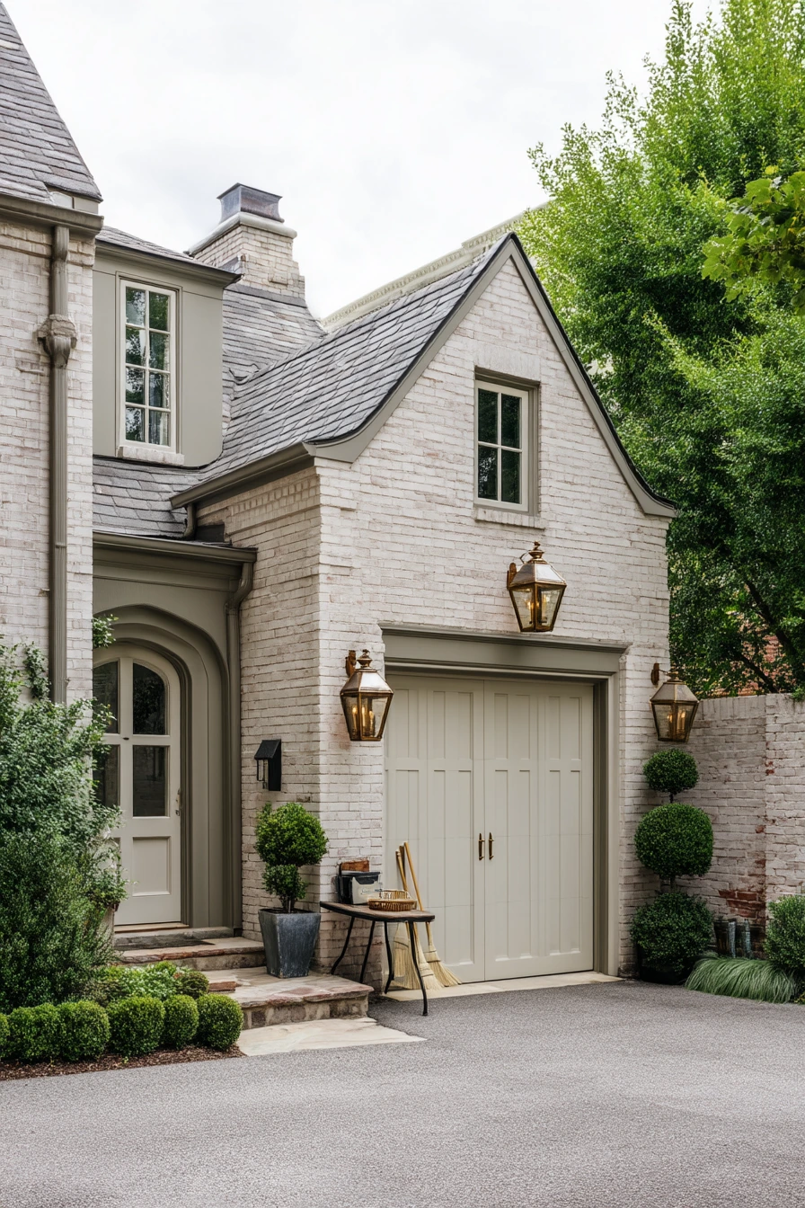 Brick Home with Painted Trim Contrast