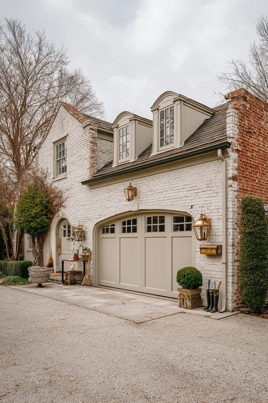 Brick Home with Painted Trim Contrast