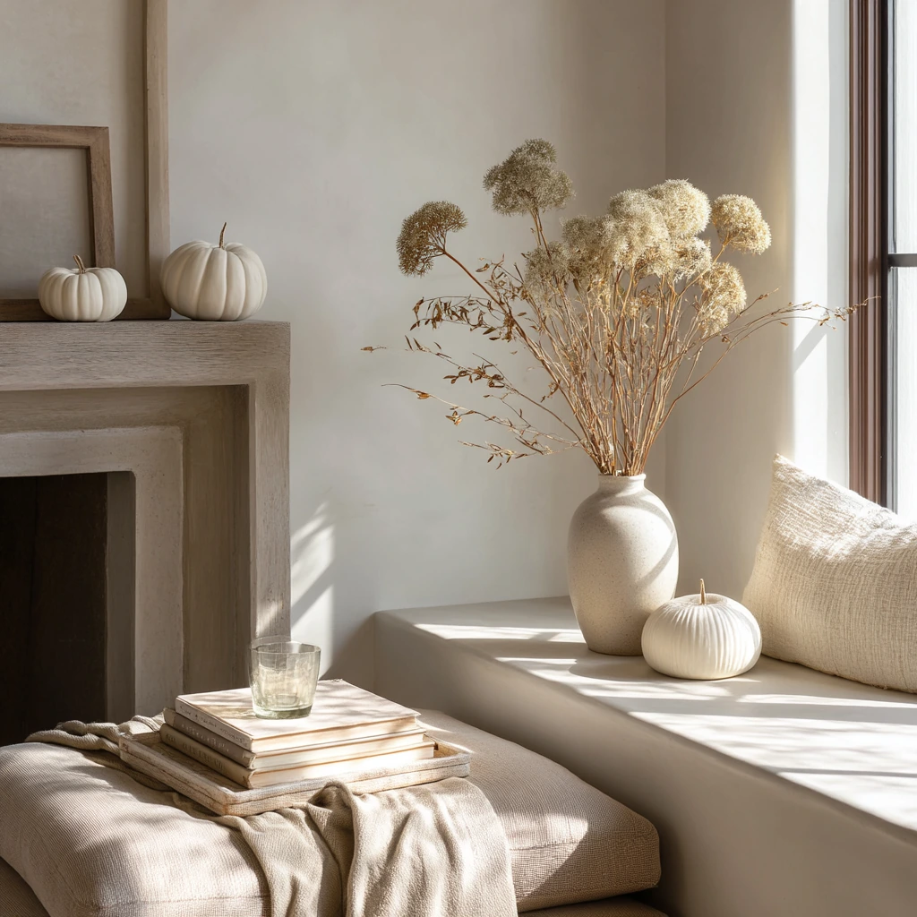 Neutral Mantel for a Calm Modern Home