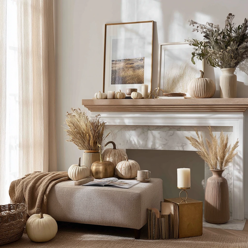 Product-Led Mantel with Shoppable Fall Layers