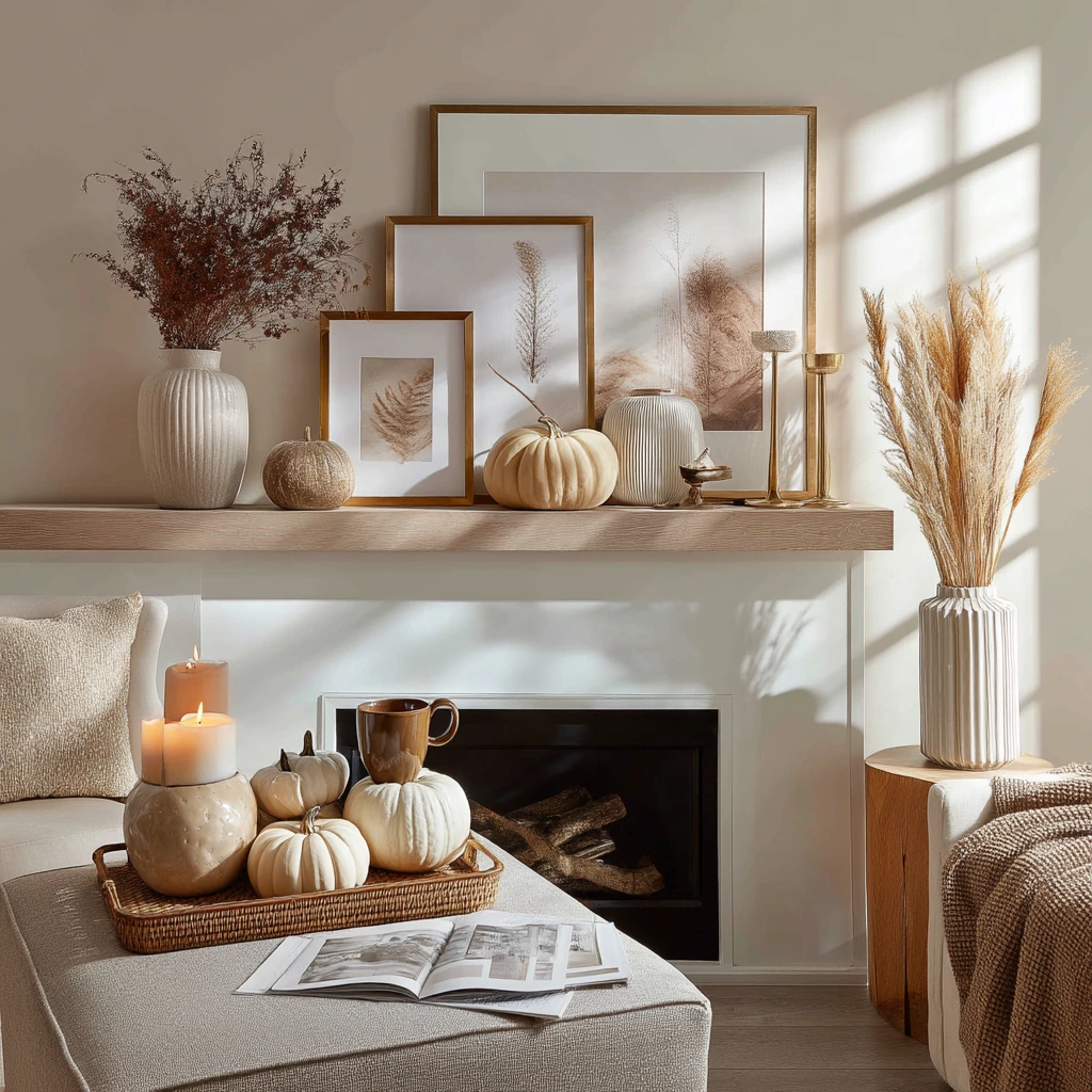Product-Led Mantel with Shoppable Fall Layers