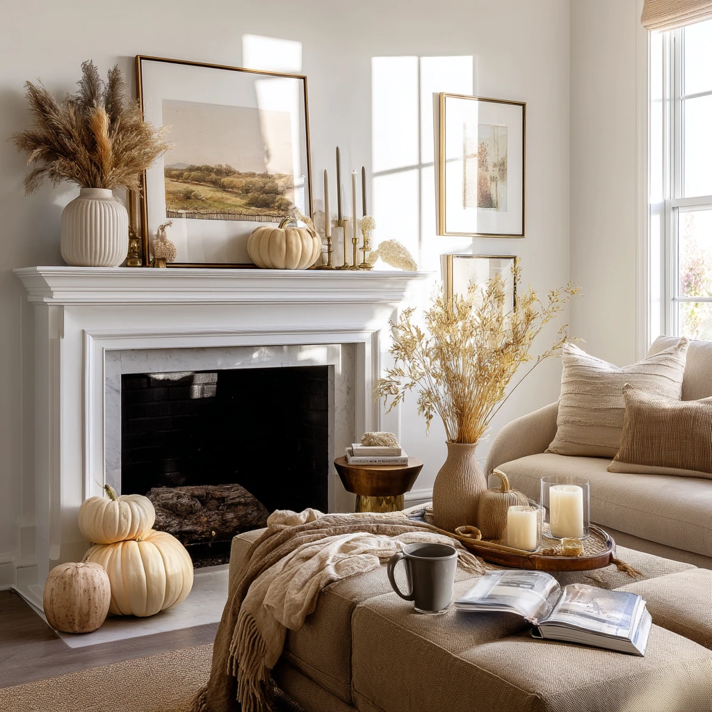 Product-Led Mantel with Shoppable Fall Layers