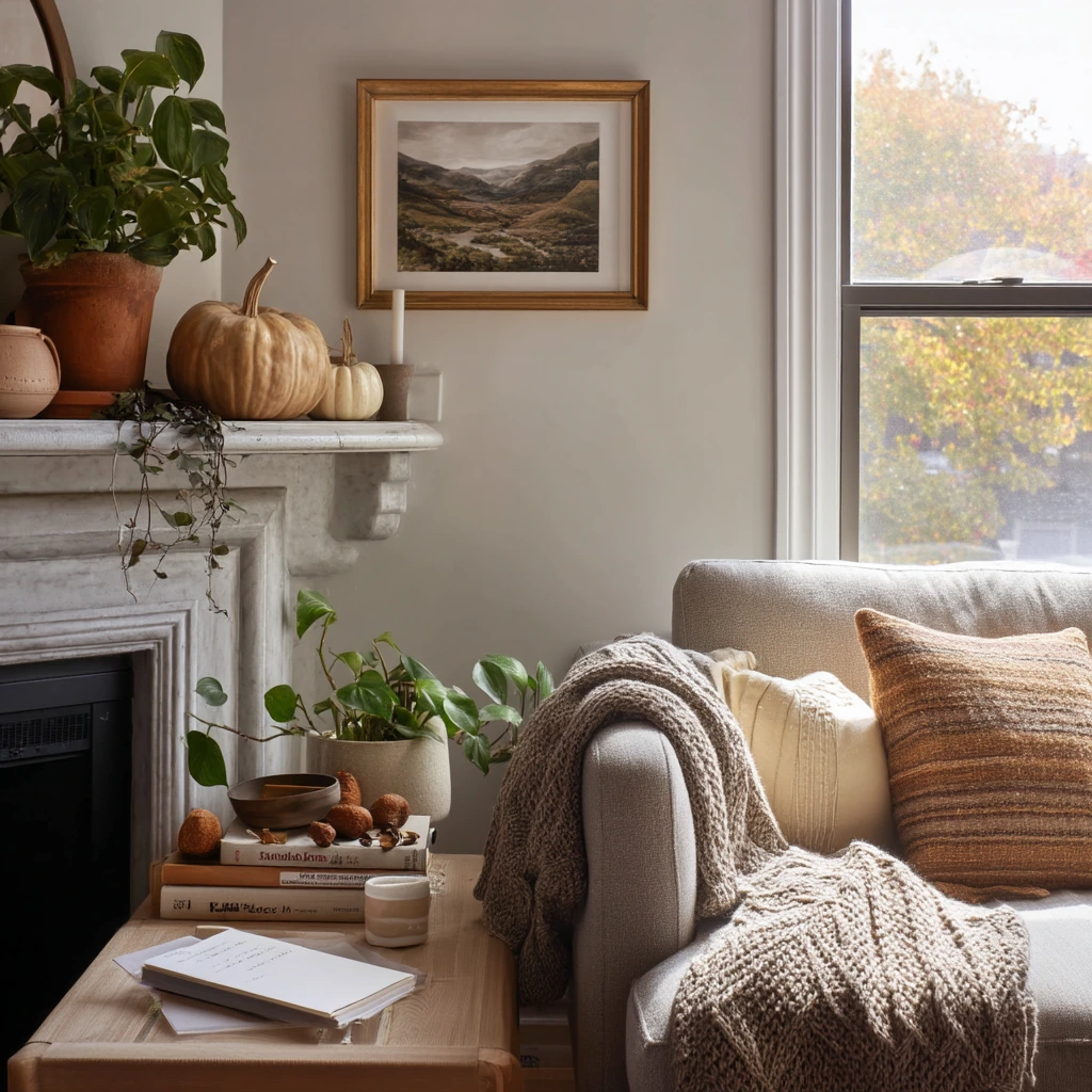 Small Apartment Mantel in a Cozy Rental