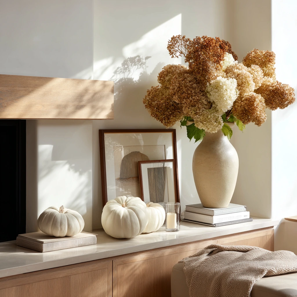 Neutral Mantel for a Calm Modern Home