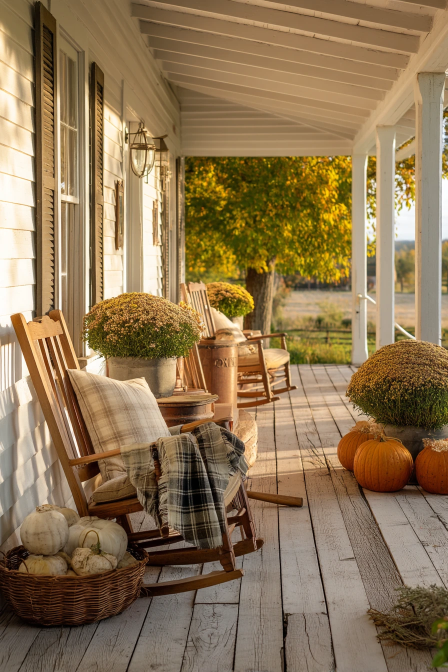 Farmhouse Porch at Golden Hour