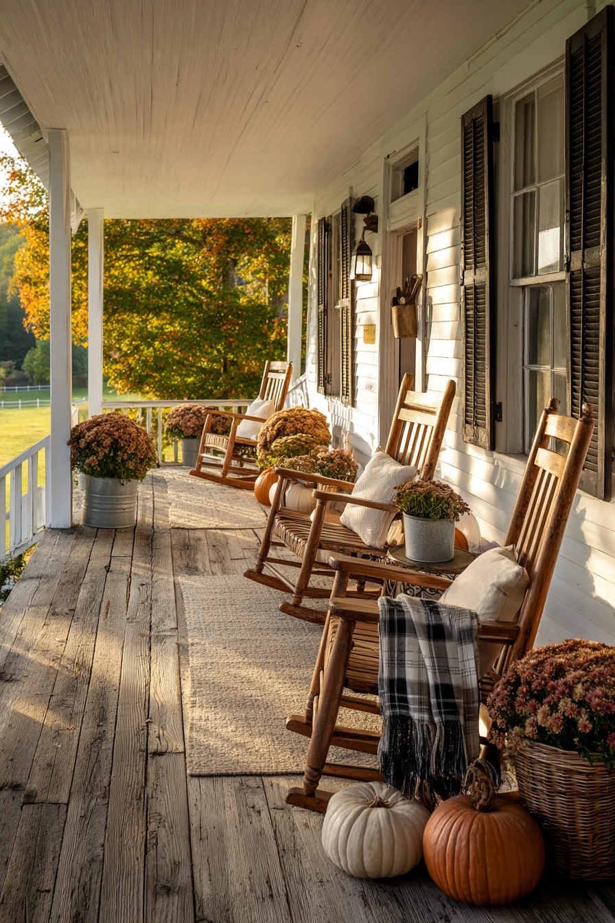 Farmhouse Porch at Golden Hour