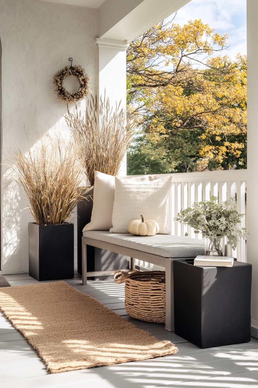 Neutral Fall Porch with Textural Calm