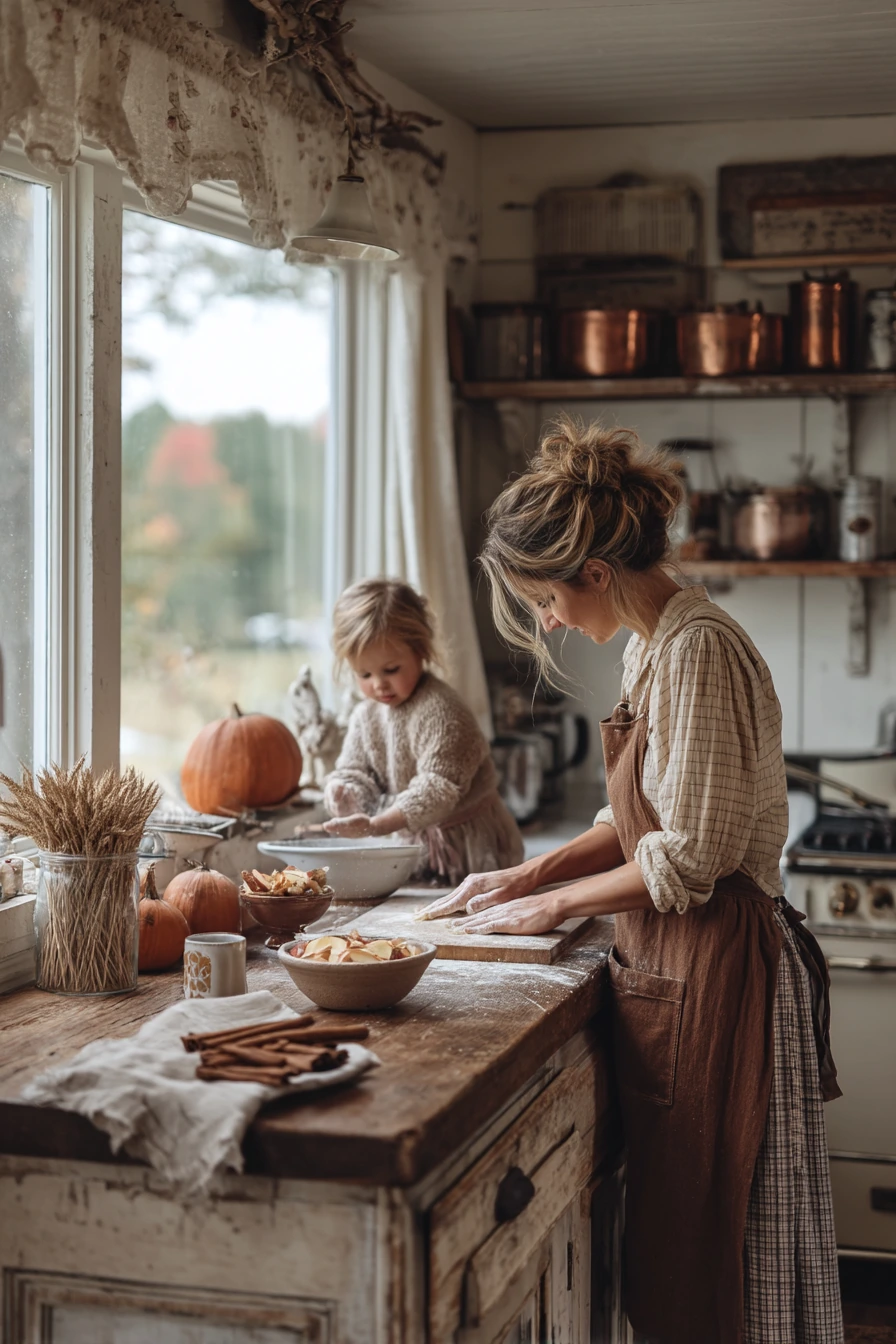 4. Seasonal Fall Farmhouse Kitchen