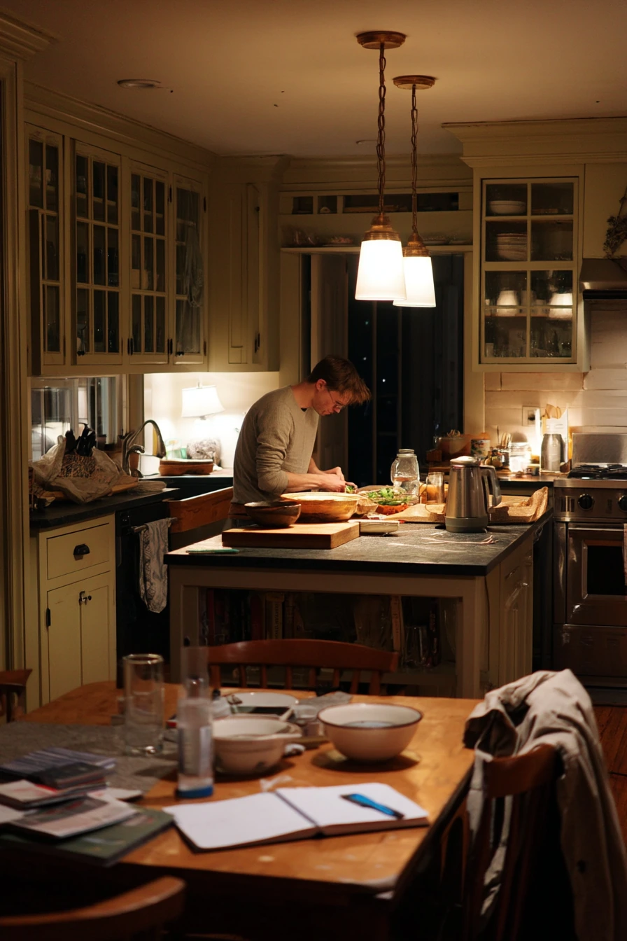 7. Cozy Evening Farmhouse Dinner Prep