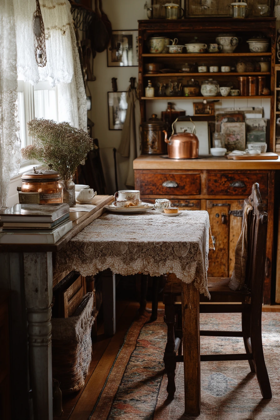 9. Vintage Farmhouse Kitchen with Collected Details