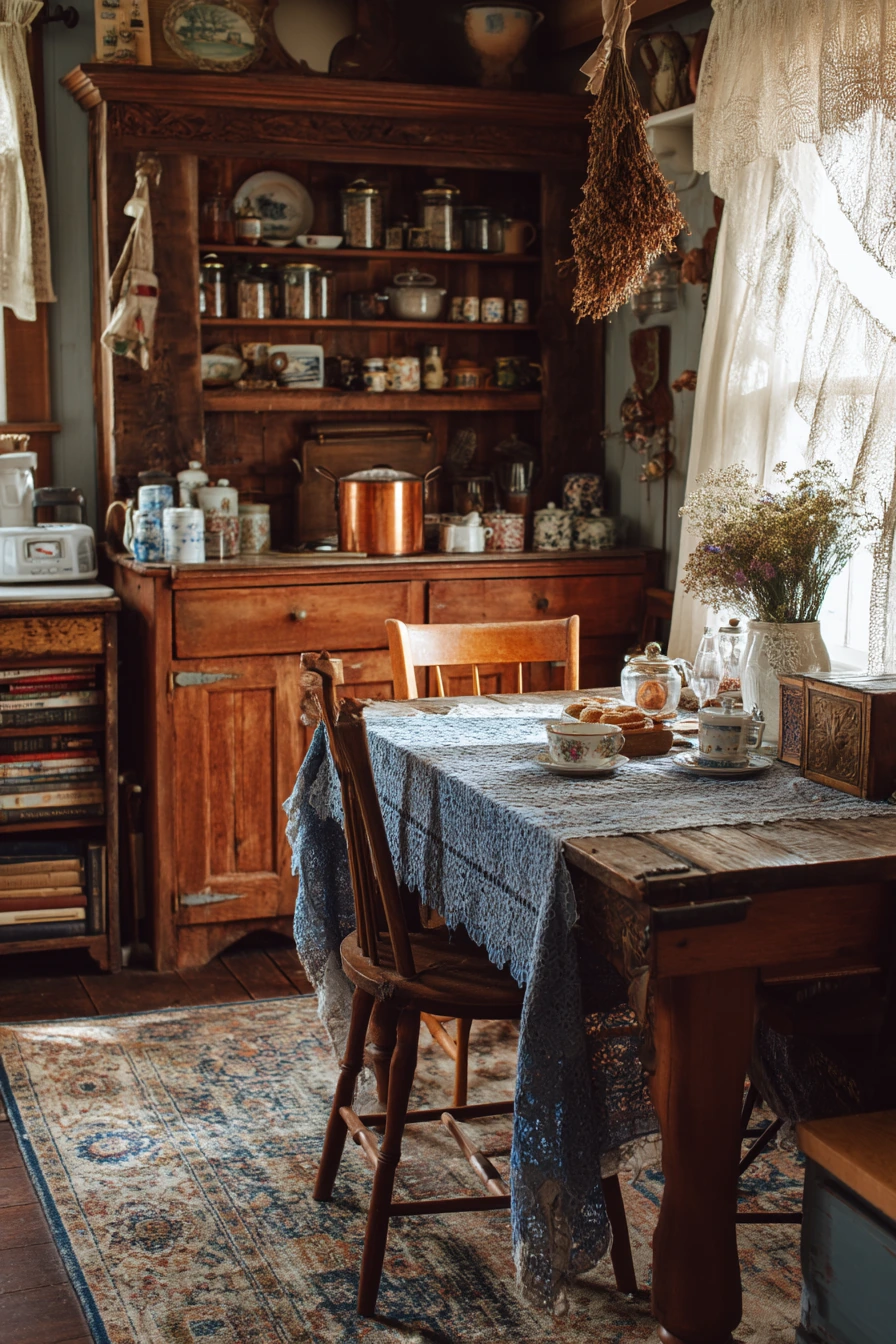 9. Vintage Farmhouse Kitchen with Collected Details