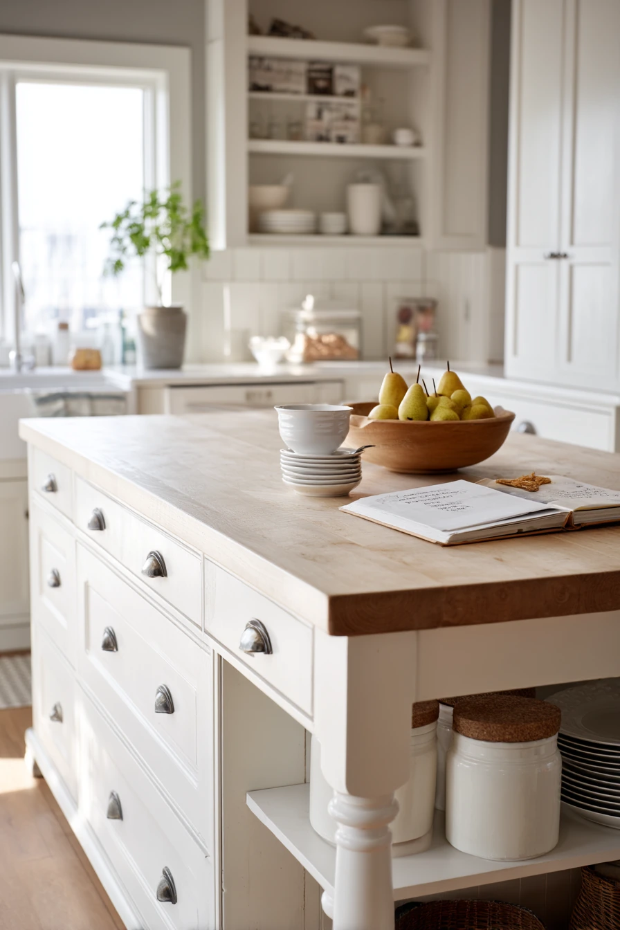 4. Island with Breakfast-Ready Storage