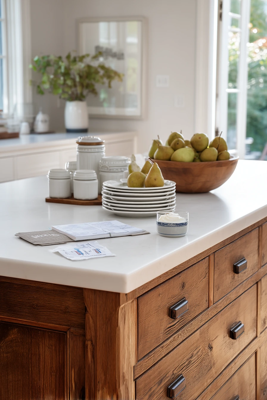 4. Island with Breakfast-Ready Storage
