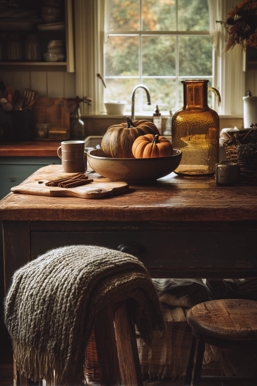 9. Seasonal Autumn Farmhouse Island