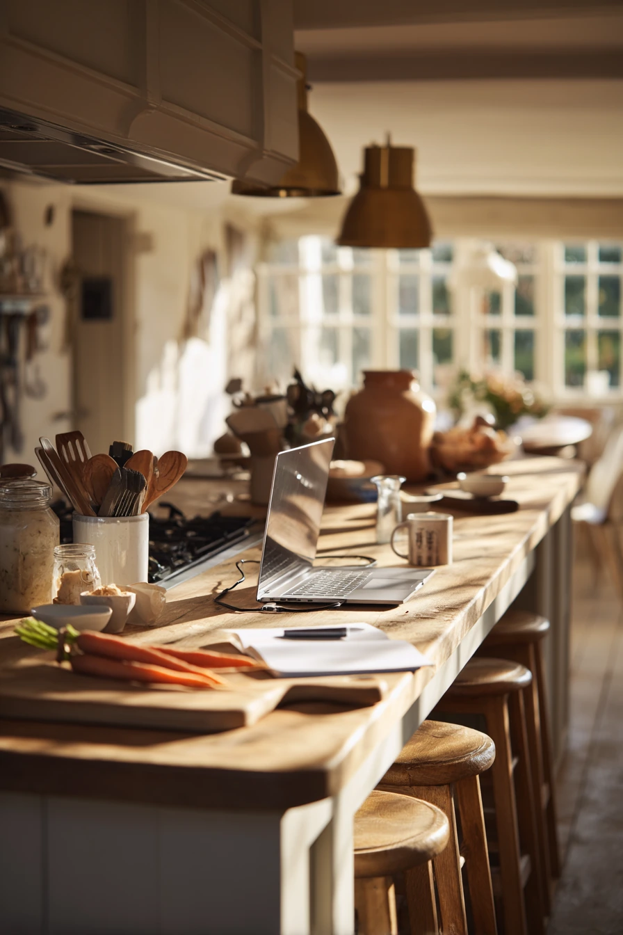10. Open-Plan Farmhouse Island Flow