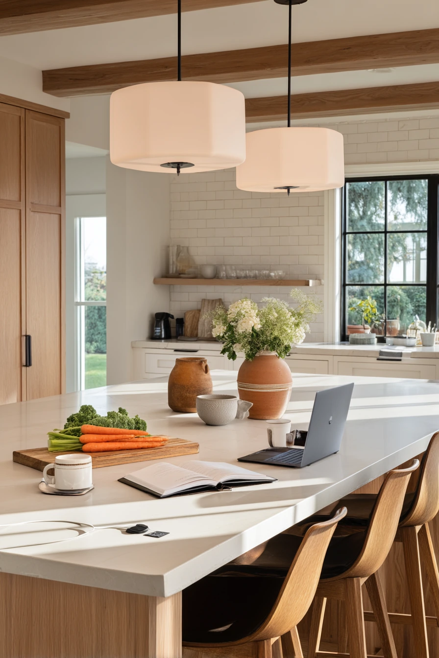 10. Open-Plan Farmhouse Island Flow