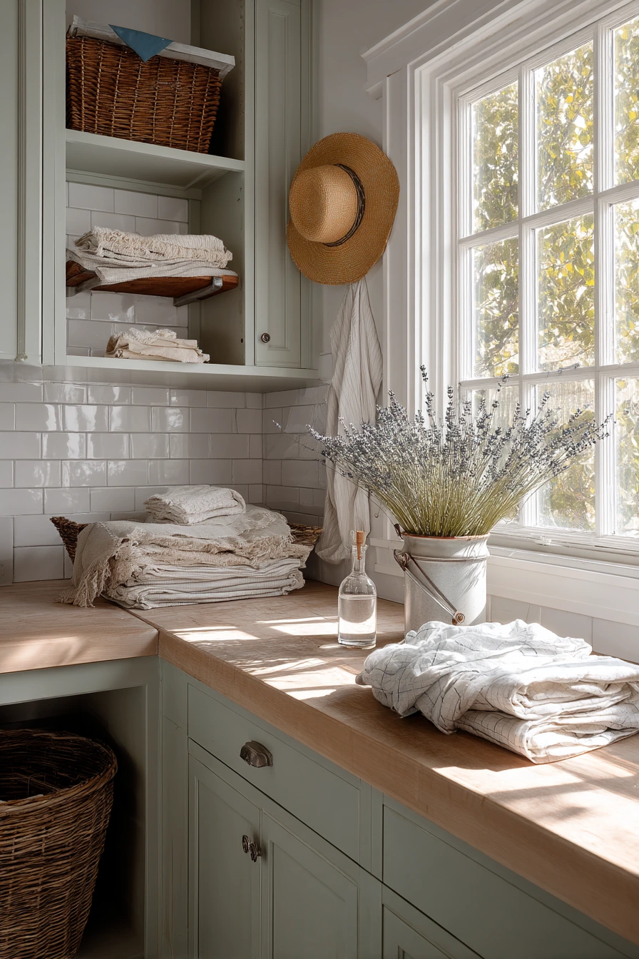 Spring Farmhouse Laundry With Fresh Linens