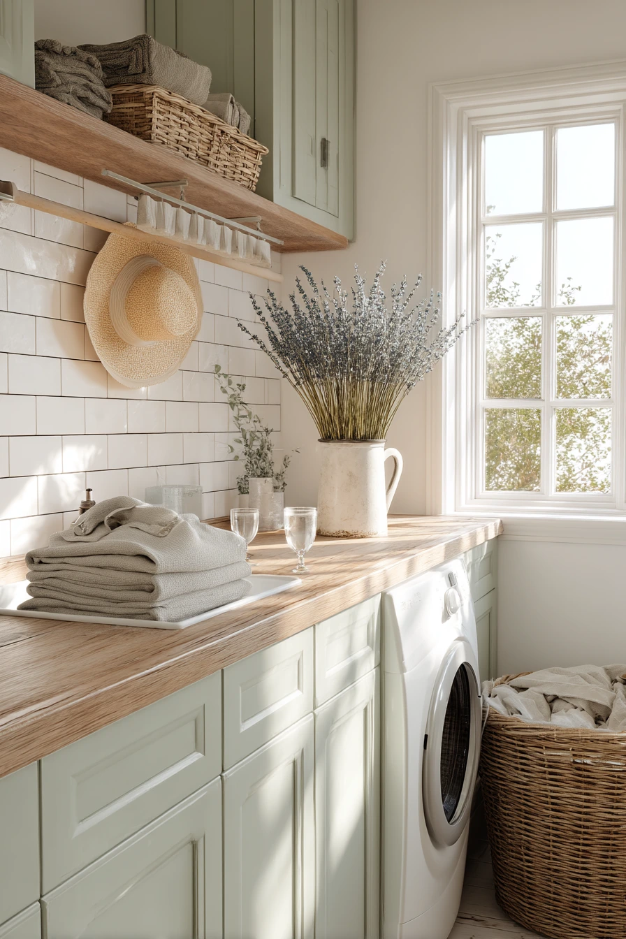 Spring Farmhouse Laundry With Fresh Linens