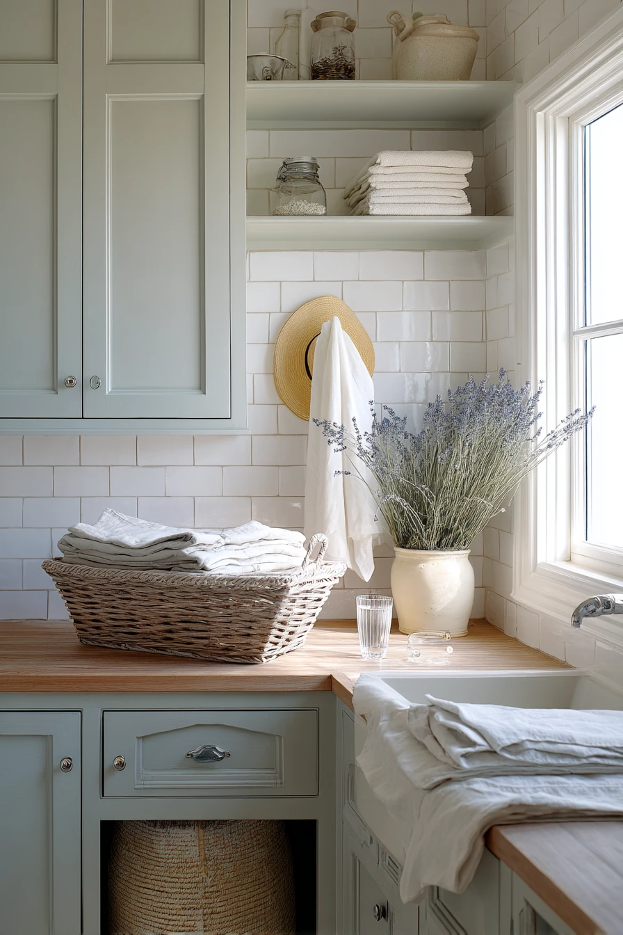 Spring Farmhouse Laundry With Fresh Linens