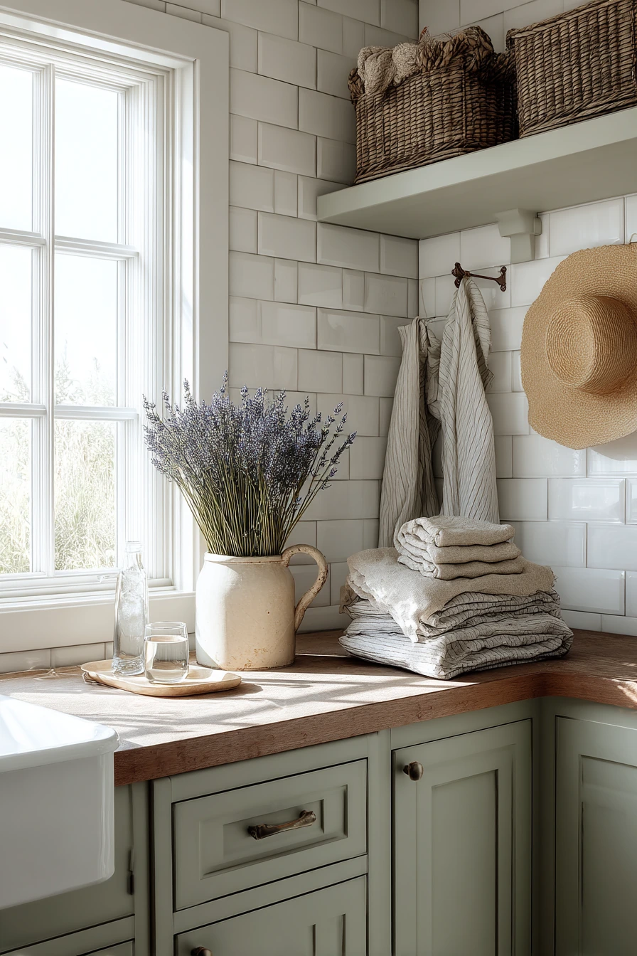 Spring Farmhouse Laundry With Fresh Linens