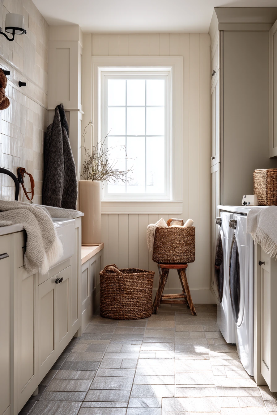 Pet-Friendly Farmhouse Laundry Corner
