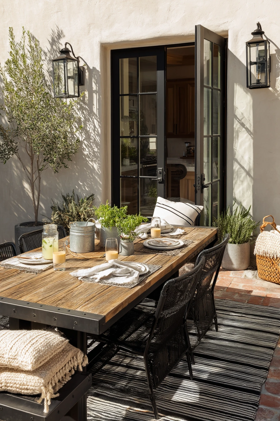 Family-Sized Farmhouse Patio for Everyday Hanging Out
