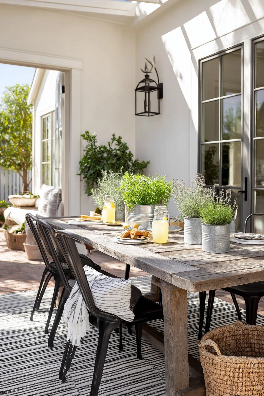 Family-Sized Farmhouse Patio for Everyday Hanging Out