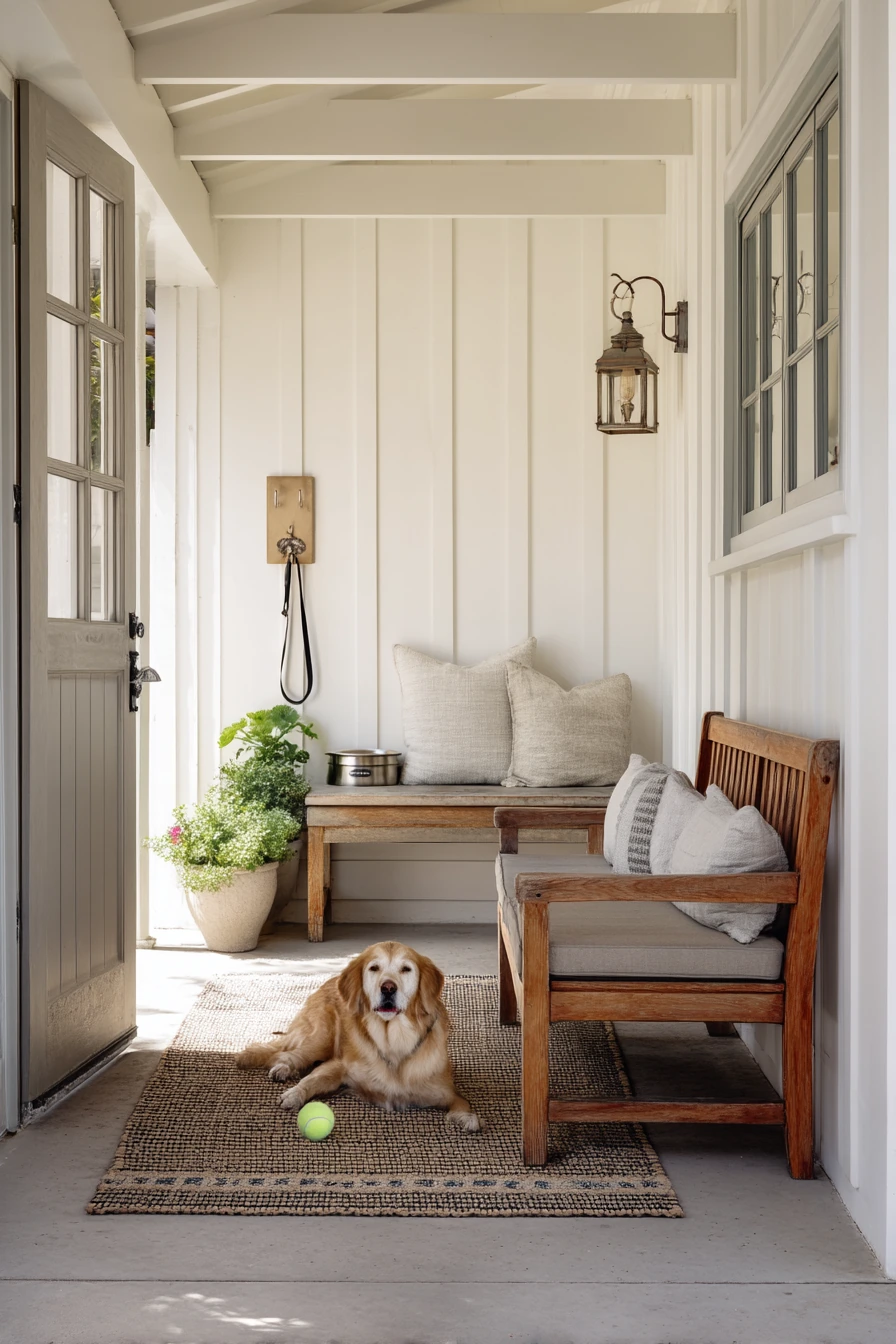 Pet-Friendly Farmhouse Patio with Mudroom Access