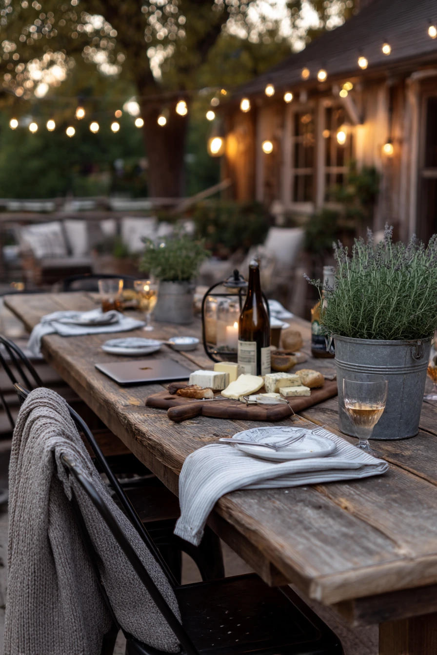 Farmhouse Patio for Entertaining Friends After Work